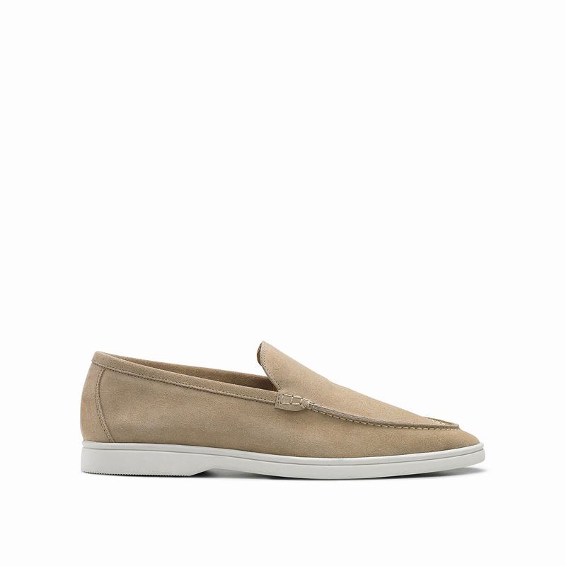 Russell & Bromley Carmel Soft Slip-On Shoes Men's Khaki [KFP1896EW]